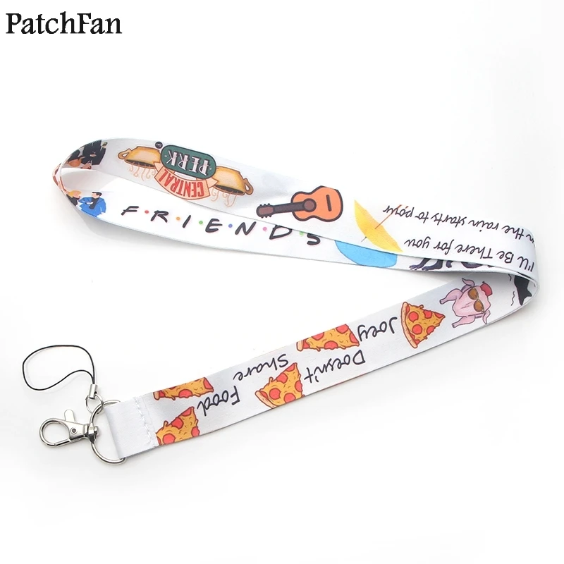

20pcs/lot Patchfan Friends tv show keyring keychain lanyard webbing ribbon neck strap para id badge phone holders necklace A1473
