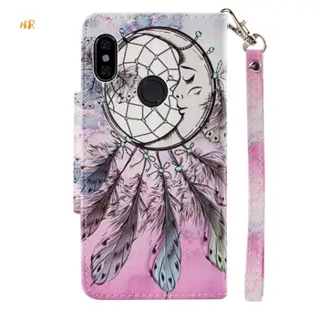

30pcs freeshipping Phone Case For Xiaomi Redmi Note 5 Pro / Note5 EU Cover Flip Leather Case Wallet 3D Painted Phone Cover