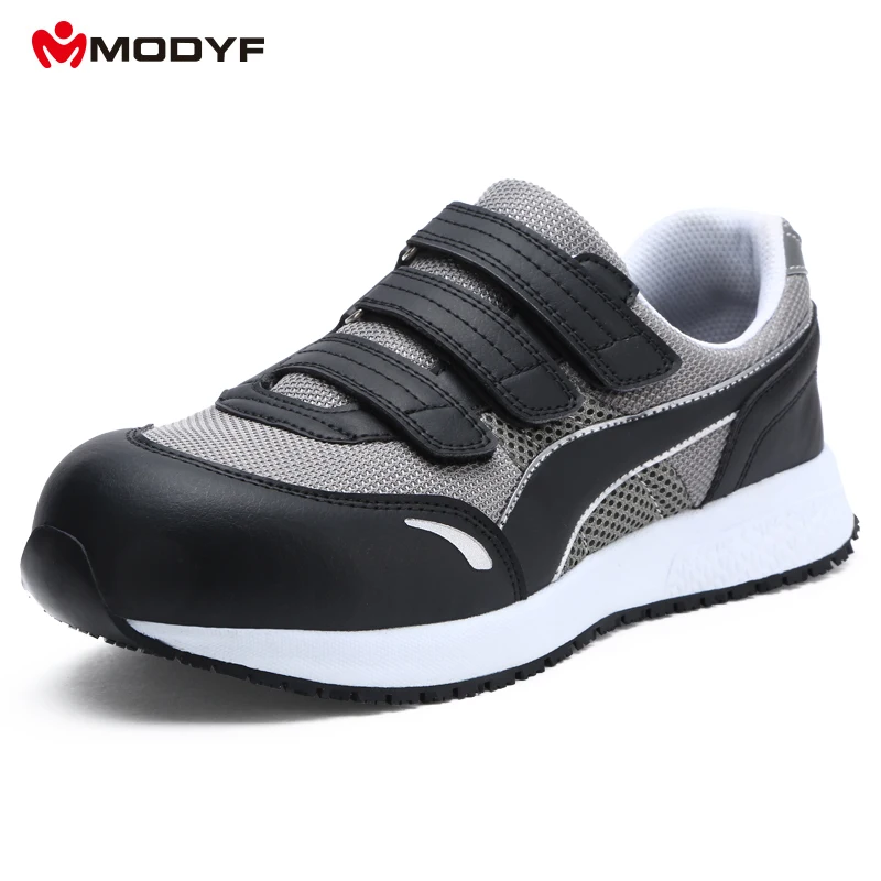 

MODYF Men Composite Cap Toe Work Safety Shoes Lightweight Breathable Reflective Non-slip Casual Sneaker