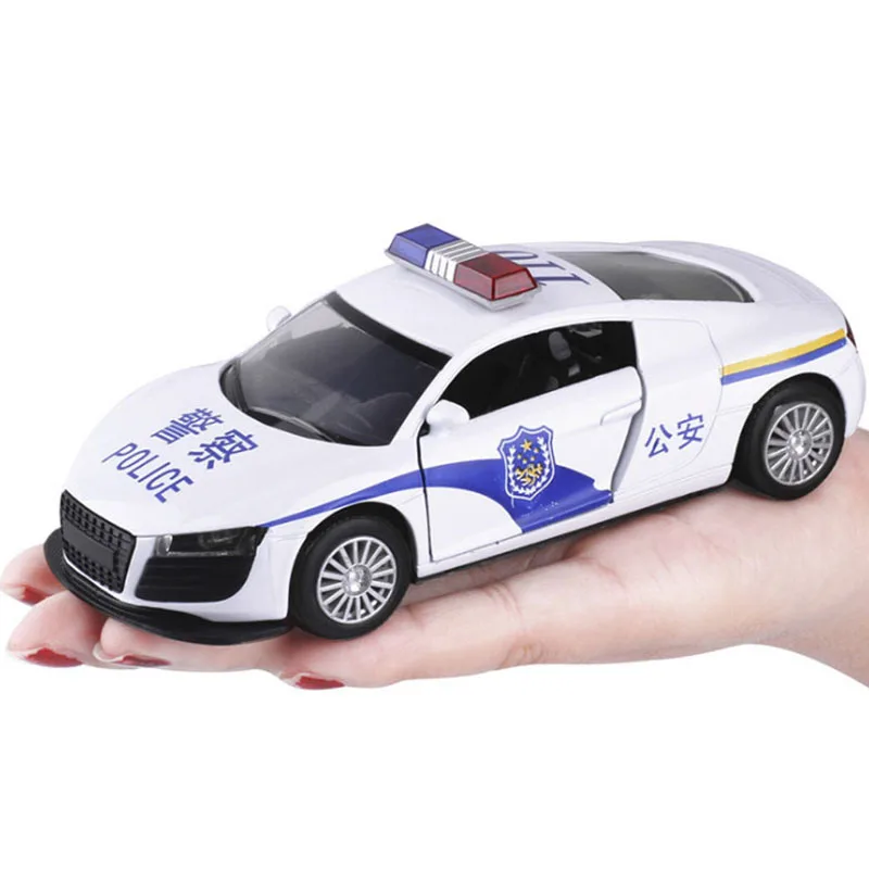 White 15 см 1:32 металлическое ведро сплав R8 Классический Авто модель 282B Авто звуковая и световая оттягивающаяся назад Модель литые автомобили игрушки F - Цвет: White