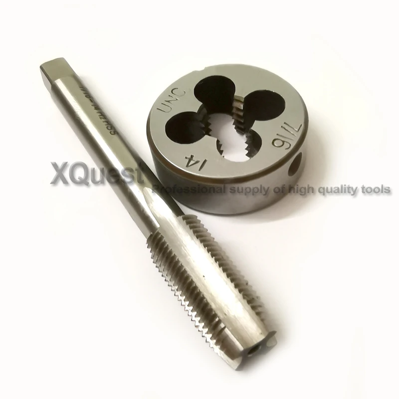 2pcs HSS Left Hand thread tap and die set UNC7/16 7/16 UNC UNC7/16 18