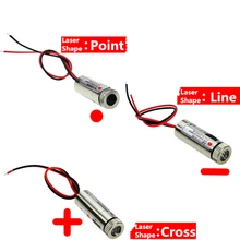 Cabezal de módulo láser de punto rojo/línea/Cruz, lente de vidrio enfocable, clase Industrial, 650nm, 5mW, gran oferta