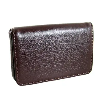 

PPYY NEW -Magnetic Flip Leather Business Credit Card Case Holder Brown