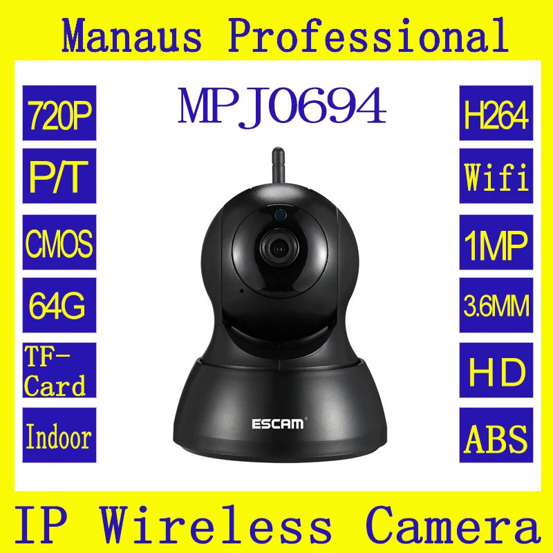 

High Quality 720P WIFI IP Camera Support 64G TF Card 24-hours Loop Recording CCTV Camera Support email Alarm and APP Push J0694