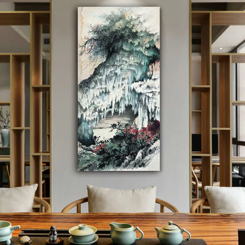 

DIY colorings pictures by numbers with Mountain ink painting picture drawing painting by numbers framed Home