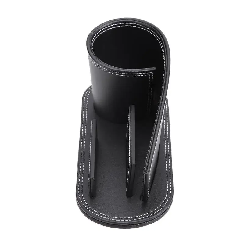 

Multifunction Pu Leather Pen Holder Pencil Stationery Container Office School Desk Organizer Desktop Card Storage Box Accessor
