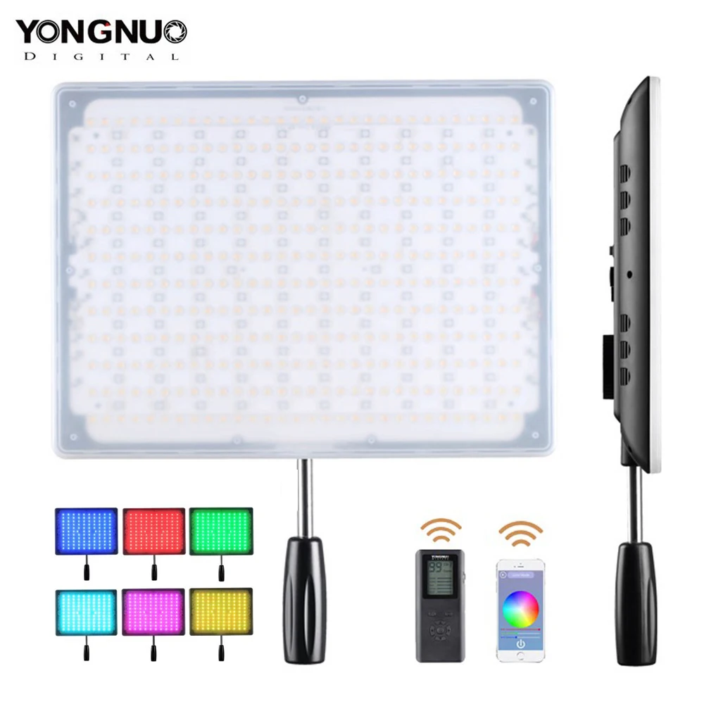 

HOT YONGNUO YN600 RGB Full Color LED Panel 3200K 5500K Dimmable Video Light 95% CRI Ultra Thin Support Bluetooth Remote Control