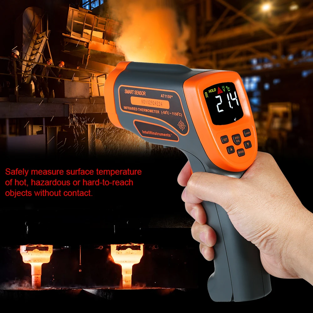 

-50~1150 C 20:1 Digital Non-contact IR Infrared Handheld Thermometer Temperature LCD Tester Pyrometer with Centigrade Fahrenheit