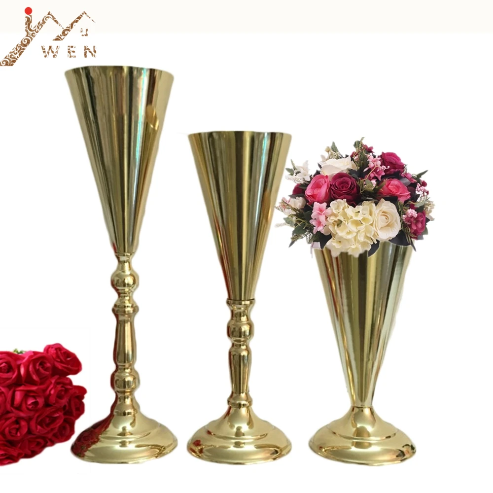 Buy Metal Vases Gold Table Vase Wedding Centerpiece