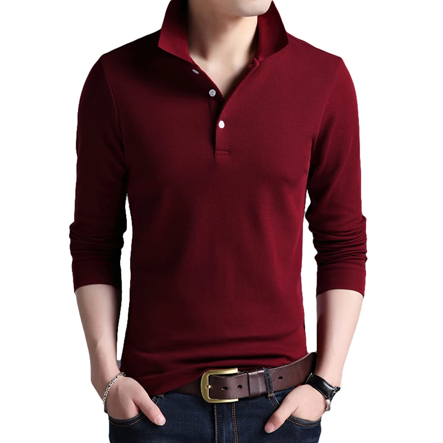 Long Sleeve Mens Polo Shirt Plus Size Cotton Harajuku Polos Hip Hop Slim Fit Colorful Polo