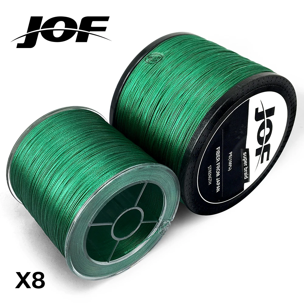 JOF مضفر خيط صنارة الصيد البحر المالحة الصيد 8 السواحل الأخضر 100 متر 150 متر 300 متر 500 متر 1000 متر 100% PE