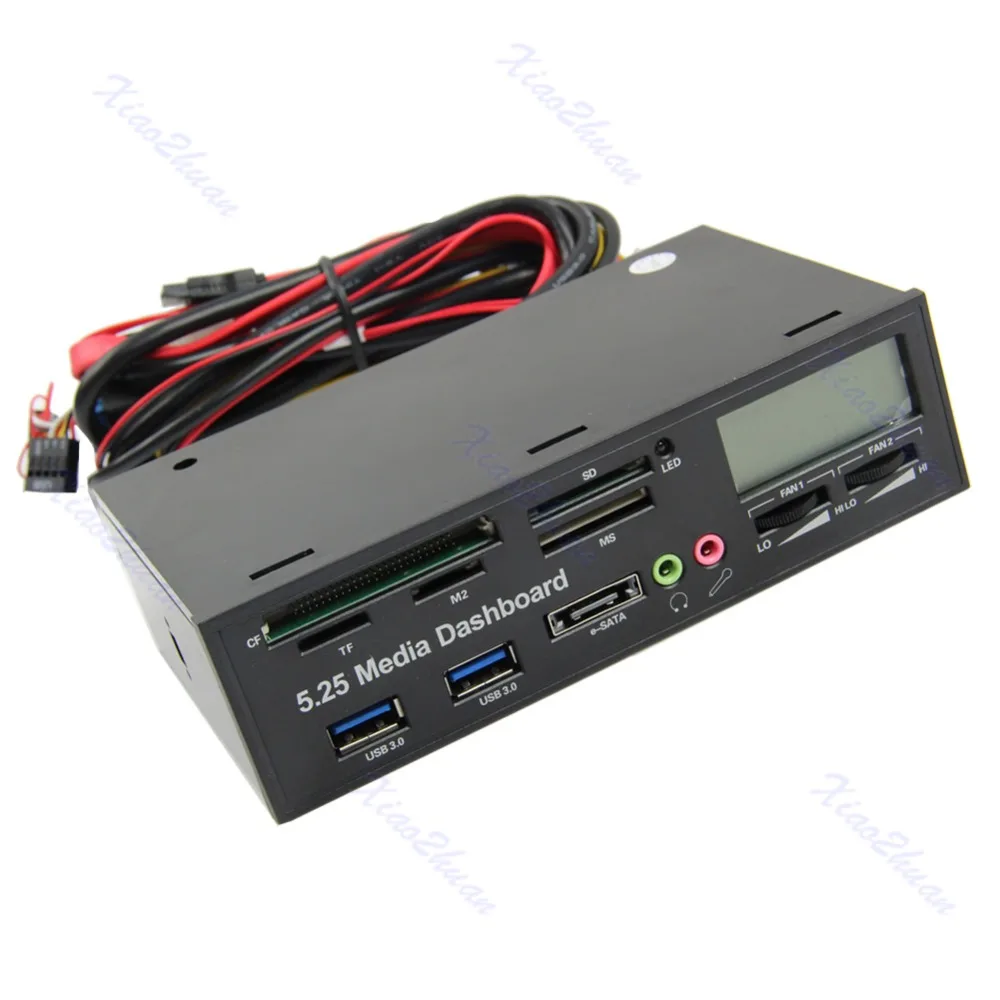 

NEW USB 3.0 All-in-1 5.25 Muiti-function Media Dashboard Front Panel