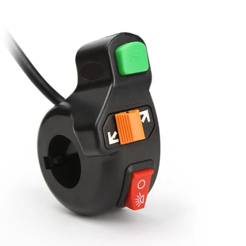 

LEEPEE 3 in 1 Universal Motorcycle Scooter Dirt ATV Handlebar Switch Auto Headlights/Turn Signal Lights/Horn ON-OFF Switch