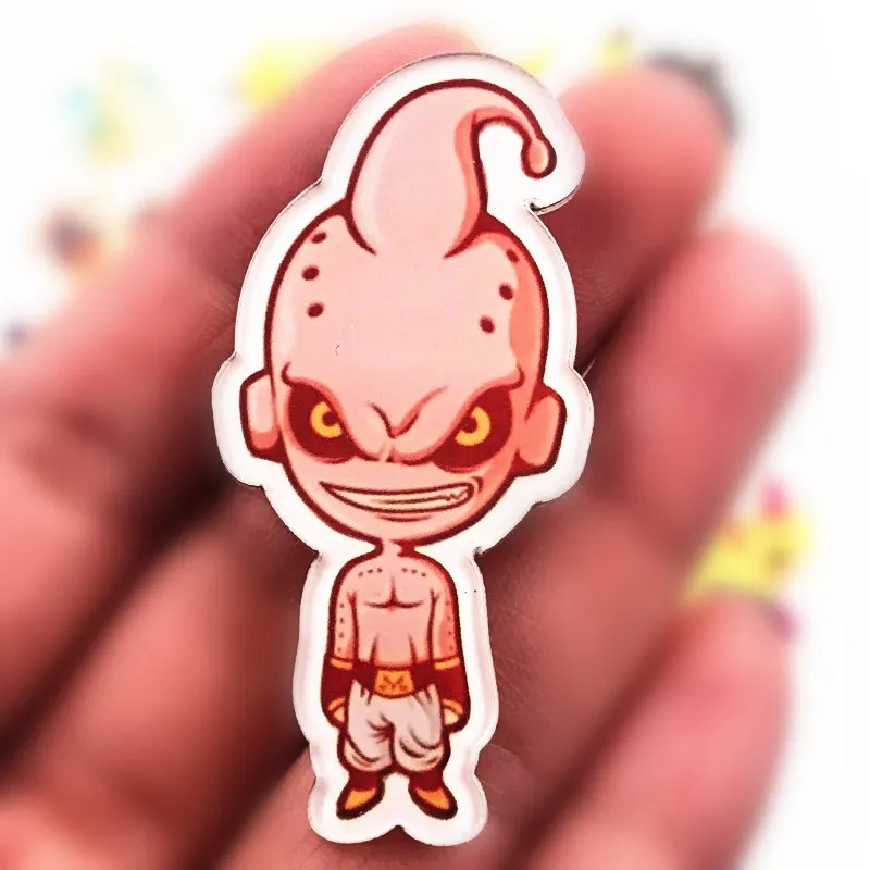 1 шт. аниме Жемчуг дракона Saiyan Majin Buu персональный розовый акриловый значок