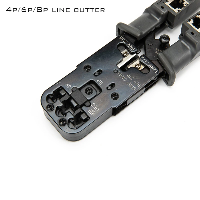 4 in 1 Multifunction Wire Crimping Tool Testing Decrustation Pliers Wire Stripper Cutter Tester RJ11 RJ12 RJ45 Cable Crimper 