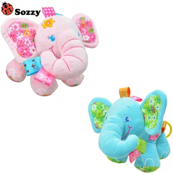 

1pcs Sozzy multifunction bed hanging bell appease Toys-elephant pull bell