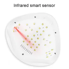 Светодиодный гель-Сушилка для ногтей, лампа для фототерапии, безболезненная 10 s, лампа для быстрого полирования, 108 ВТ/72 Вт