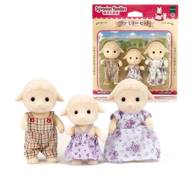 Sylvanian Families кукольный домик пушистая фигурка животного Семейный комплект кролик/медведь/собаки/белки/кошка/овца/обезьяна новинка - Цвет: 14448