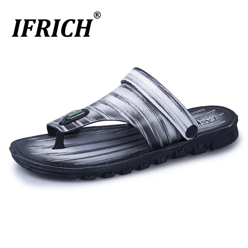 

New Arrival Man Beach Sandals Size 40-44 Pu Mens Sandals Summer Sandals Flat For Men Hard-Wearing Outdoor Slippers Mens