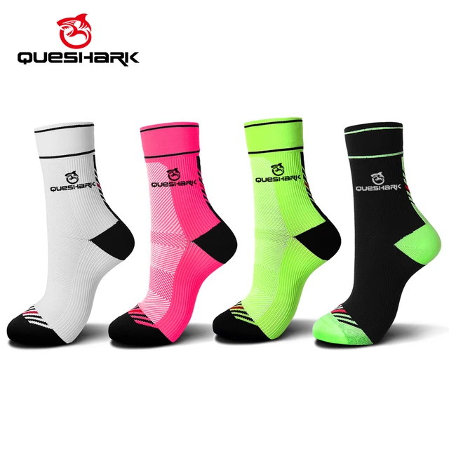 US $12.32 QUESHARK 3 Pairs Men Women Team Professional Sports Socks Running Racing Cycling Socks Mountain Roa
