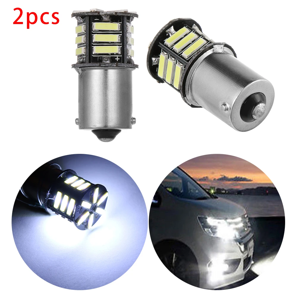 

2Pcs DC12V 500LM Canbus LED Tail Backup Reverse Lamp Light Bulb BA15S 1156 7506 White Signal Light