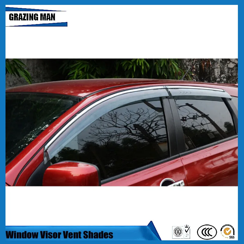 Sun visor Car accessories abs window Visor Vent Shades Rain Deflector Guard 4PCS/SET for Qashqai 07-15 | Автомобили и мотоциклы