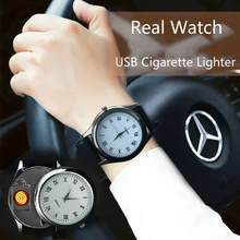 Metal Windproof Charging Watch Lighter USB Flameless Cigarette Lighter Rechargeable Electronic Sports Men Watches zapalniczka Metal Windproof Charging Watch Lighter USB Flameless Cigarette Lighter Rechargeable Electronic Sports Men Watches zapalniczka