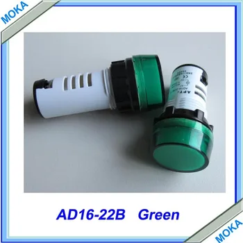 

Free shipping High Quality 10 pcs a lot AD16-22B 22MM Diameter Green Pilot Light