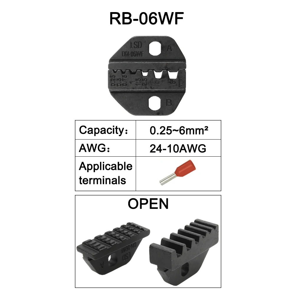 LUBAN мини европ стиль обжимной инструмент обжимные плоскогубцы штампы наборы для RB серии RB-05WF RB-06 RB-06WF RB-16WF челюсти RB-28B