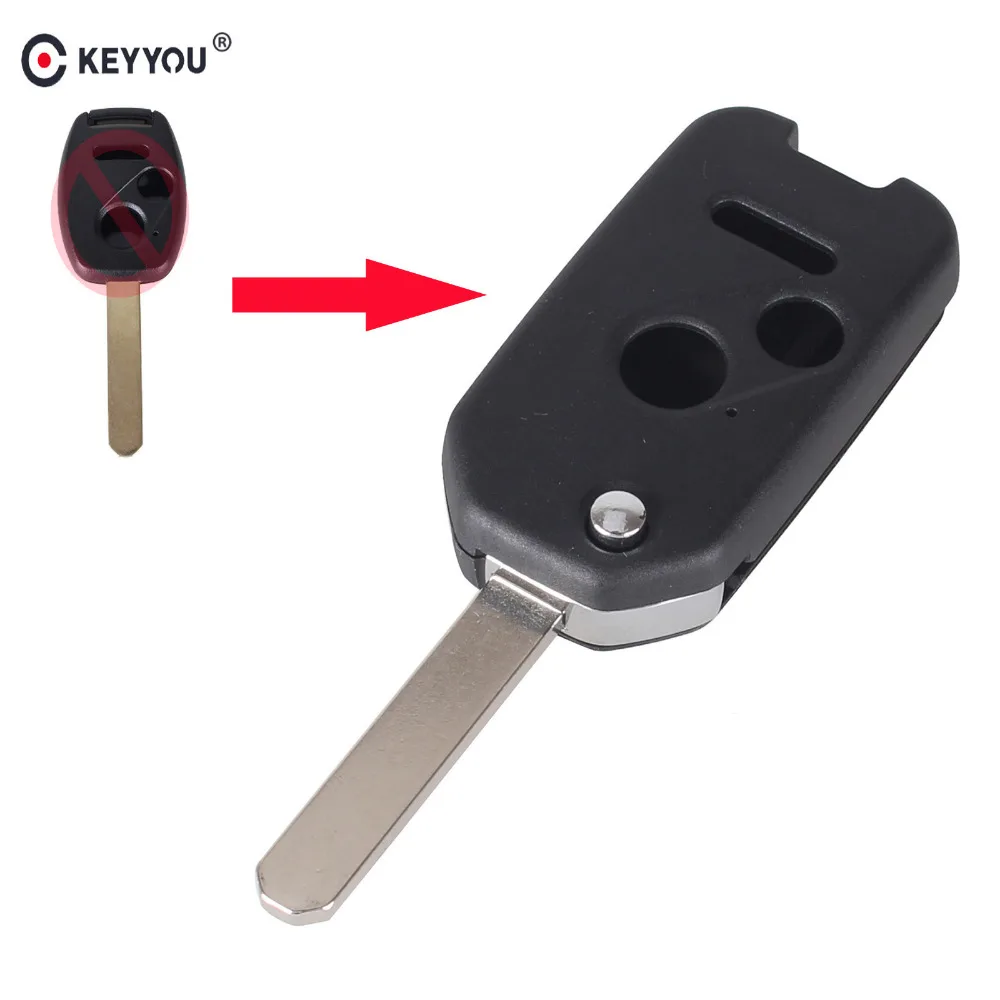 Keyyou 2 Кнопка + паника 3 кнопки изменение флип складной удаленного Оболочки для Honda