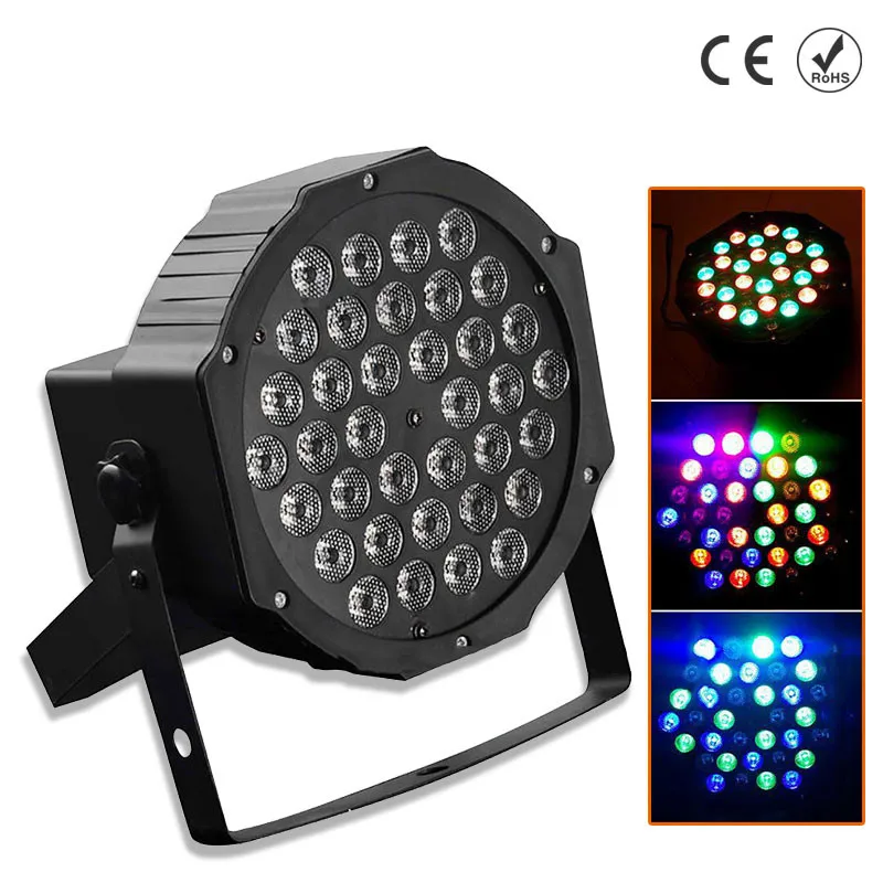 

KARRONG36LEDs LED Stage Light RGB Crystal Magic Ball Bulb DMX Par Light 110-240V Disco Club Party Light Voice Control Stage Lamp
