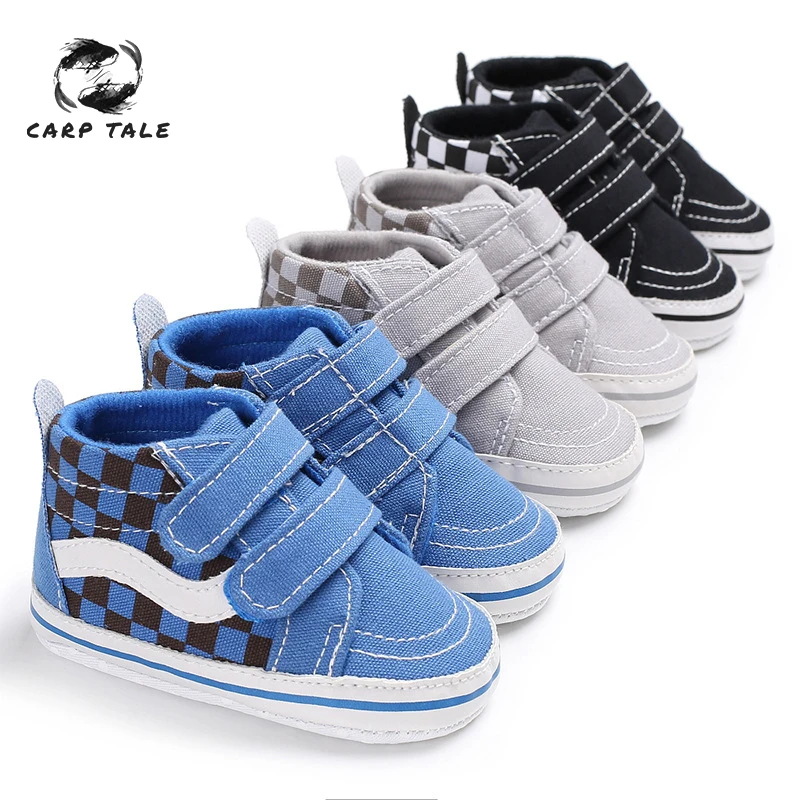 

2019 New Baby Boys Girls Canvas Shoes High Quality Two Strap Newborn Baby Toddler Fashion First Walkers For 0-18 Month