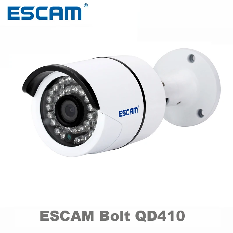 

Escam Bolt QD410 IP Camera 4MP H2.65 Onvif P2P IR Outdoor Surveillance Bullet Camera Night Vision waterproof ip66 CCTV Camera