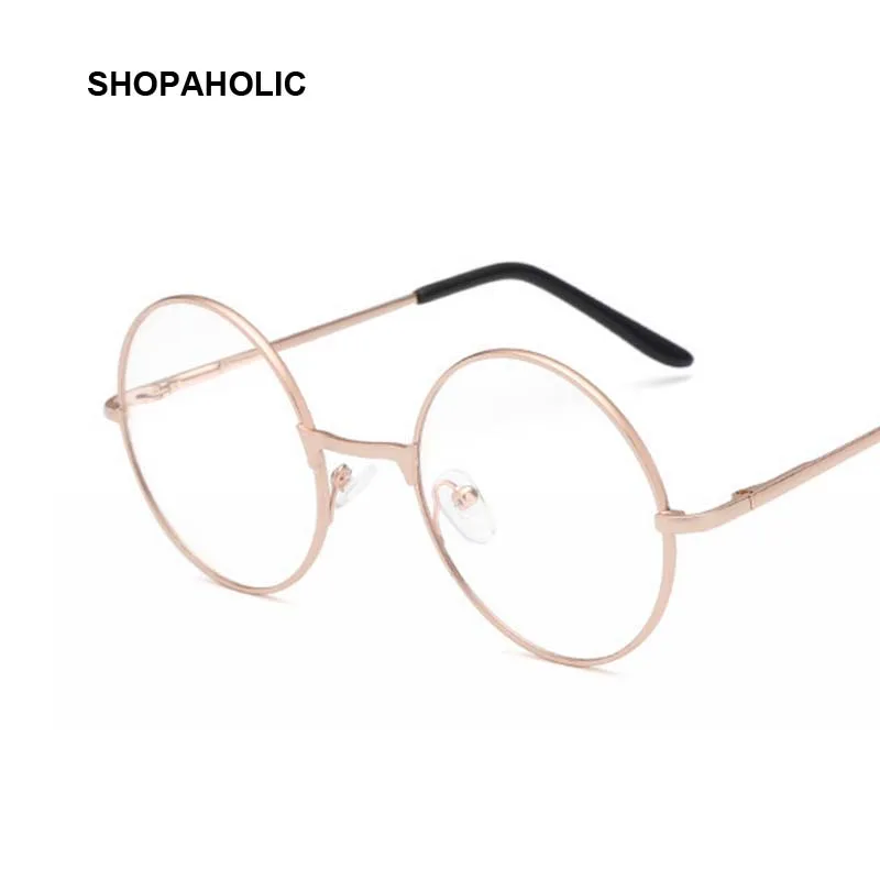 

Round Mirror Sun Glasses for Women Retro Metal Frame Eyeglasses Korean Clear Lens Sunglasses Female Optical Glases