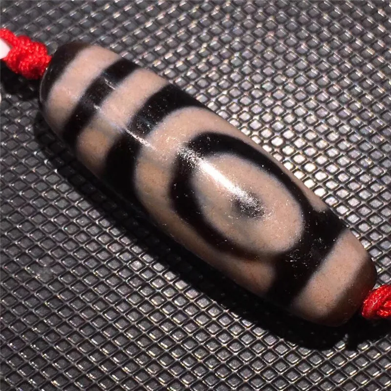 

190619-3 Red Cinnabar Ji Sweet Two Eyes 12*36mm Beads Natural Agate Material High Quality Amulet Collectible Free Shipping