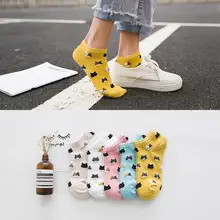 Yishine 10 пар/упак. высококачественные женские носки с милым котом медведем совами и животными креативные повседневные хлопковые мягкие носки с забавными животными