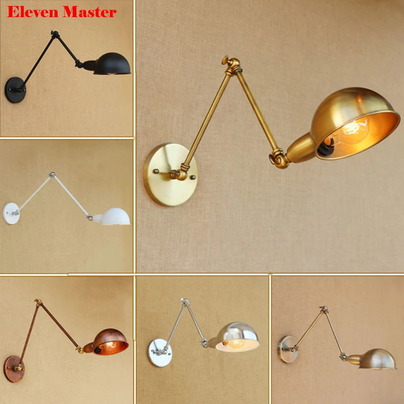 

Iron American Village Wall Lamp E27 Bulb with lampshade restaurant led wall lamp bar Bedroom wall light MWL0019