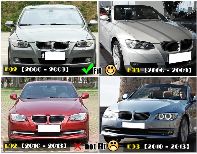 3 серии e92 e93 pre-lci 2006-2009 E92 M3 двойная соль abs Материал Передняя решетка решетки для bmw 3 серии e92 e93