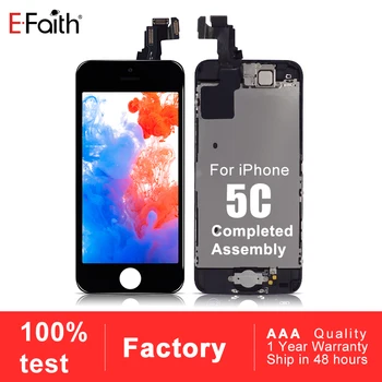 

Efaith 50PCS/LOT 100% Brand New Full Set LCD For Apple iPhone 5C LCD Display Touch Screen Digitizer& Front camera & Homebutton