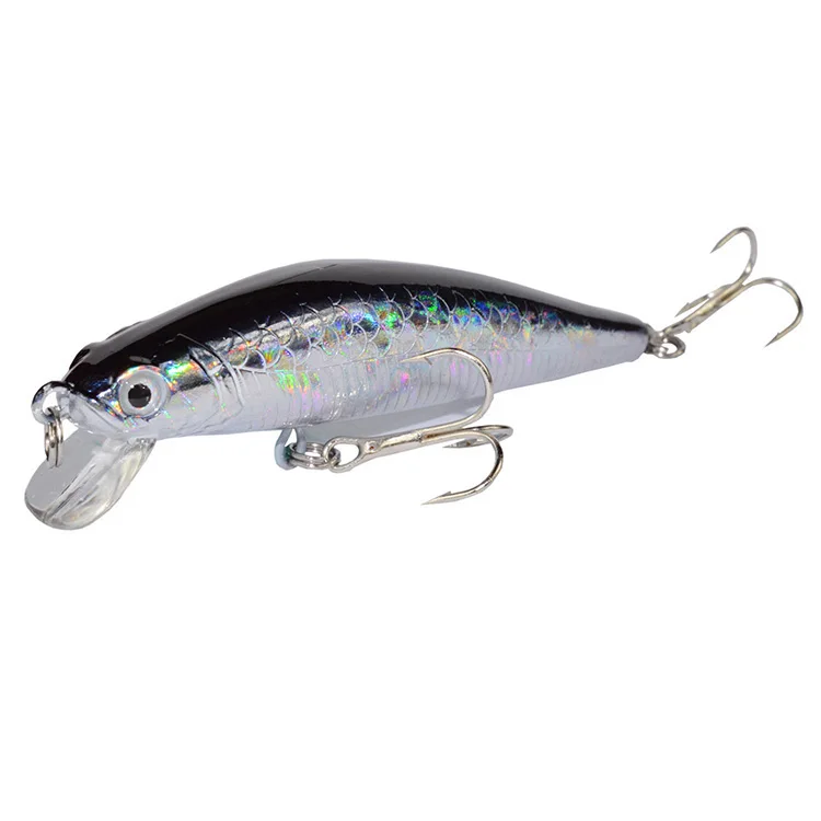 Ilure 2 unids duro señuelos minnow 7 cm 6g buceo artificial cebo plástico duro cebo de pesca wobbler cebo aparejos de pesca Pesca