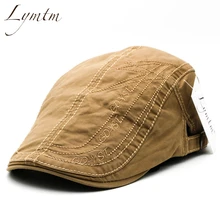 Новые Классические мужские Ретро береты для взрослых, вышивка в полоску, хаки, армейский, зеленый, черный такби, плоские кепки, кепка газетчика, подарки для папы