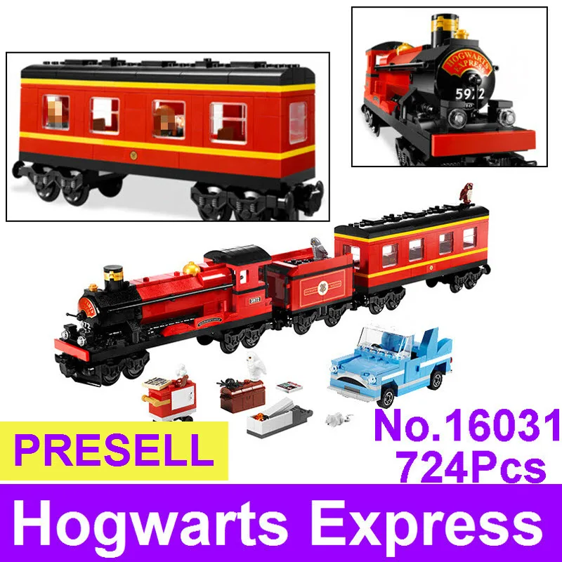 Lepin 16031 724Pcs Movie Series The Hogwarts Express Set Building Block Bricks Children Educational Toys Bloques Compatible 4841 block-set : image Lepin 16031 724Pcs Movie Series The Hogwarts Express Set Building Block Bricks Children Educational Toys Bloques Compatible 4841 block-set