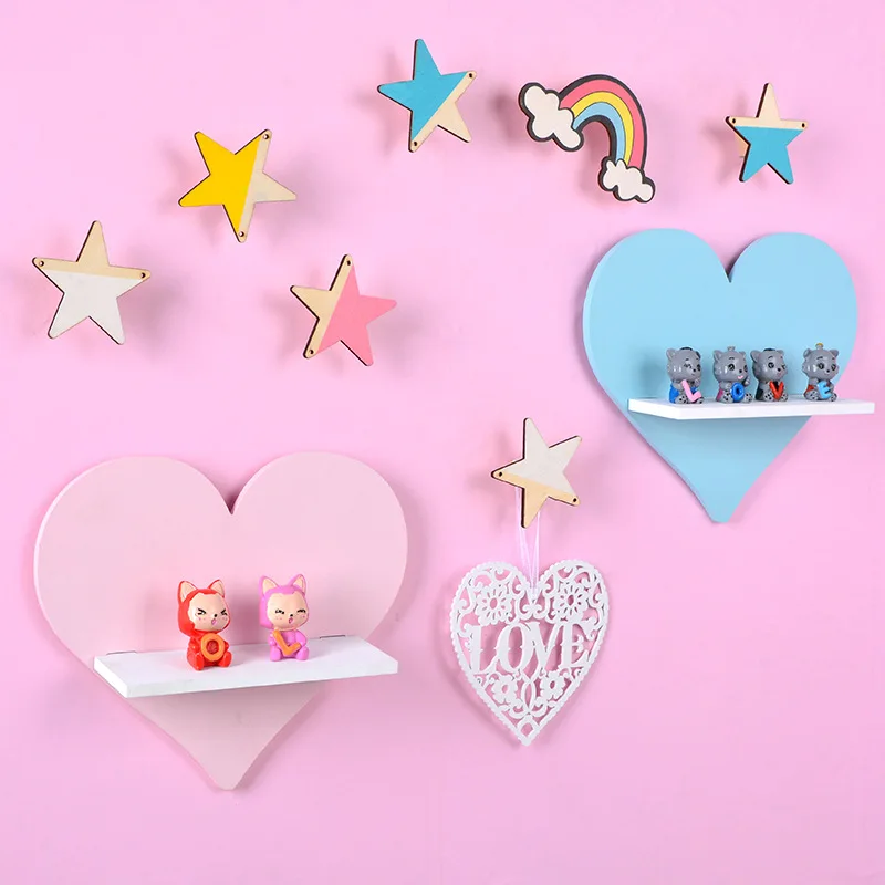 

Creative Nordic Candy Color Storage Rack Rainbow Cloud Hooks Shelf Sundries Organizer Home Children's Room DIY Decoration Gift