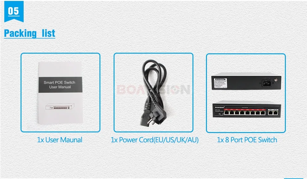 С 8 портами PoE коммутатор адаптер 8+ 2 порта настольный Быстрый Ethernet переключатель IEEE802.3af/at 104 Вт для CCTV сети IP Камеры POE питание
