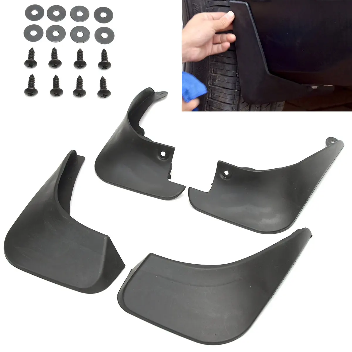

Car Mud Flaps Fender Flares Mudguards Mudflaps Splash Guards for Toyota Yaris 2008 2009 2010 2011