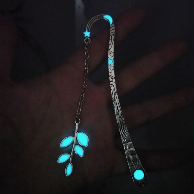 Двухцветная опционально солнце и луна, звезда образец дорога хвост кулон светящиеся книжные закладки элегантные ретро металлические шпильки