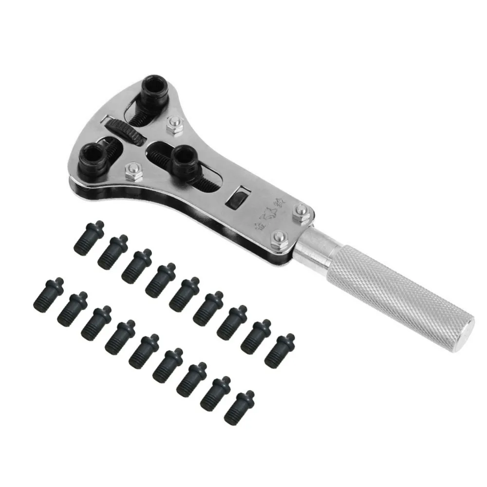 CRV Steel Adjustable Screw Watch Back Case Cover Opener Remover Wrench