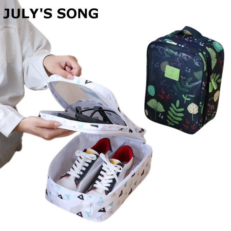 

JULY'S SONG Waterproof Travel Shoe Storage Bag With Zipper Portable Large Capacity Shoes Pouch Bag Organizer Travel Duffle