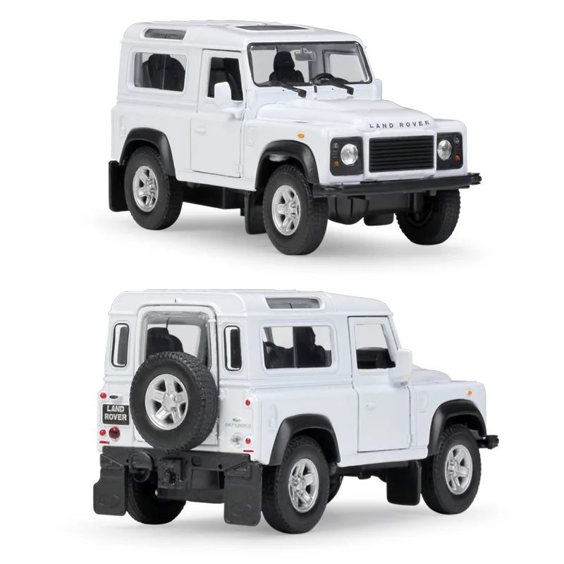 1:36 Welly Land Rover Defender белая модель автомобиля