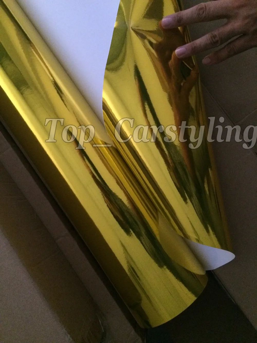 chrome gloss gold mirror chrome gold stm car wrapping vinyl film (1)